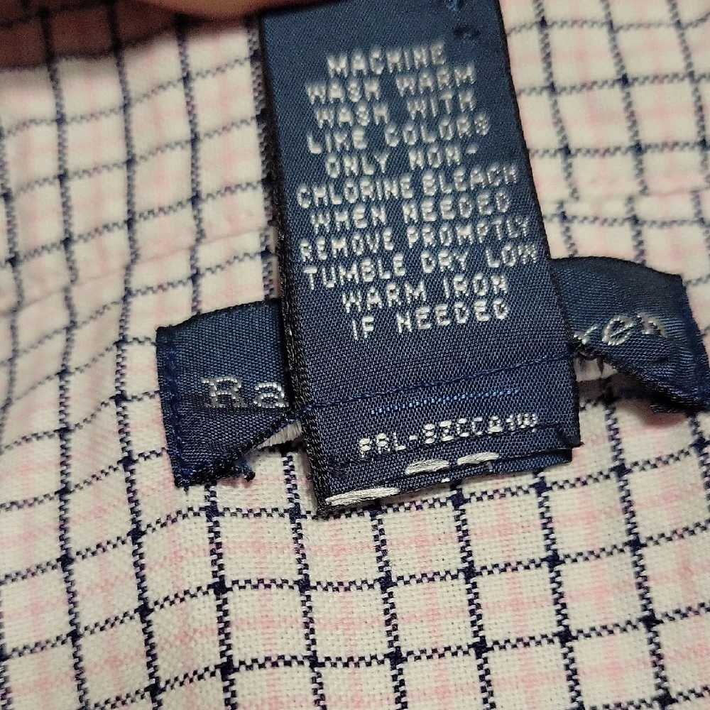 Ralph Lauren White and Blue Plaid Shirt